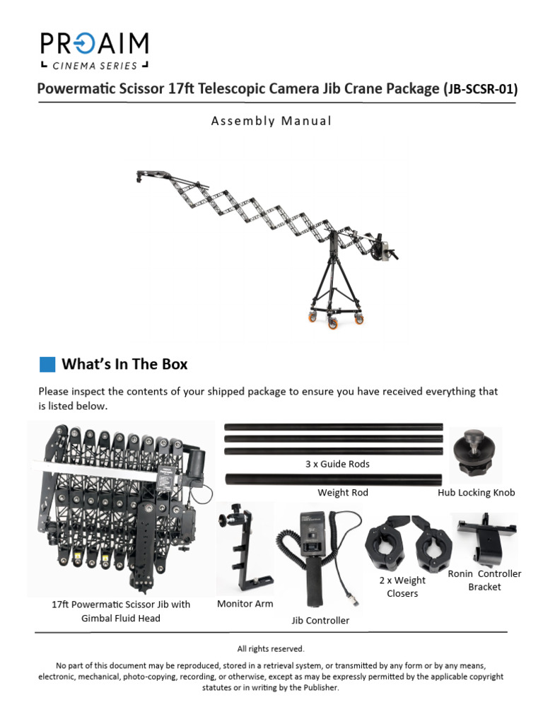 Proaim Powermatic Scissor 17ft Camera Jib Crane Package JB SCSR 01 ...