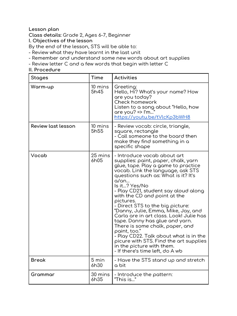Lesson Plan - U2 L1 EB1 (5 - 10 - 22) | PDF | Human Communication