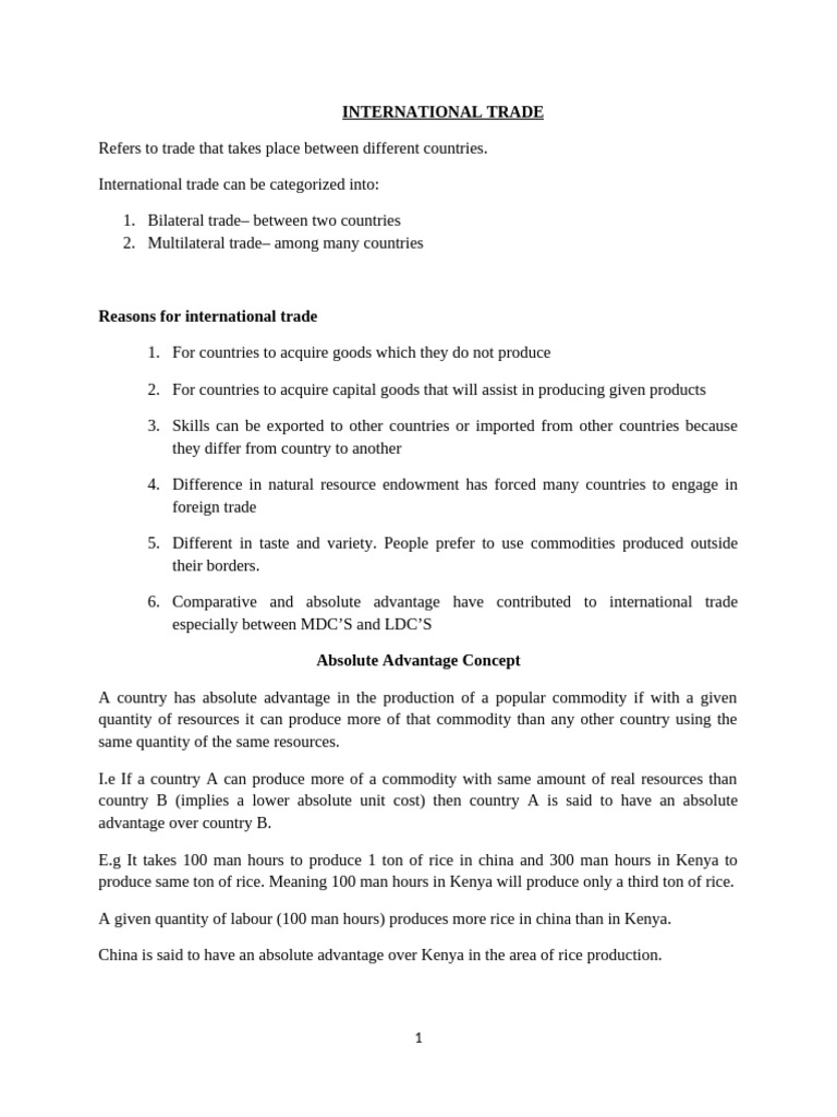 International Trade | PDF | Tariff | Exports