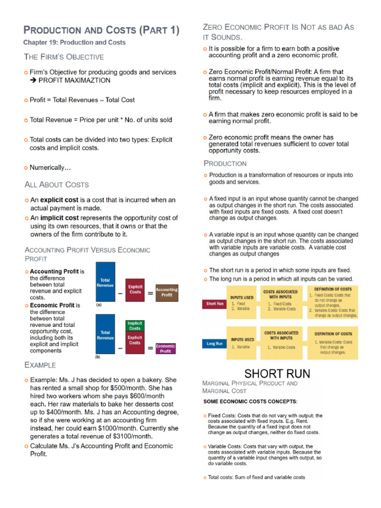 Production and Cost | PDF