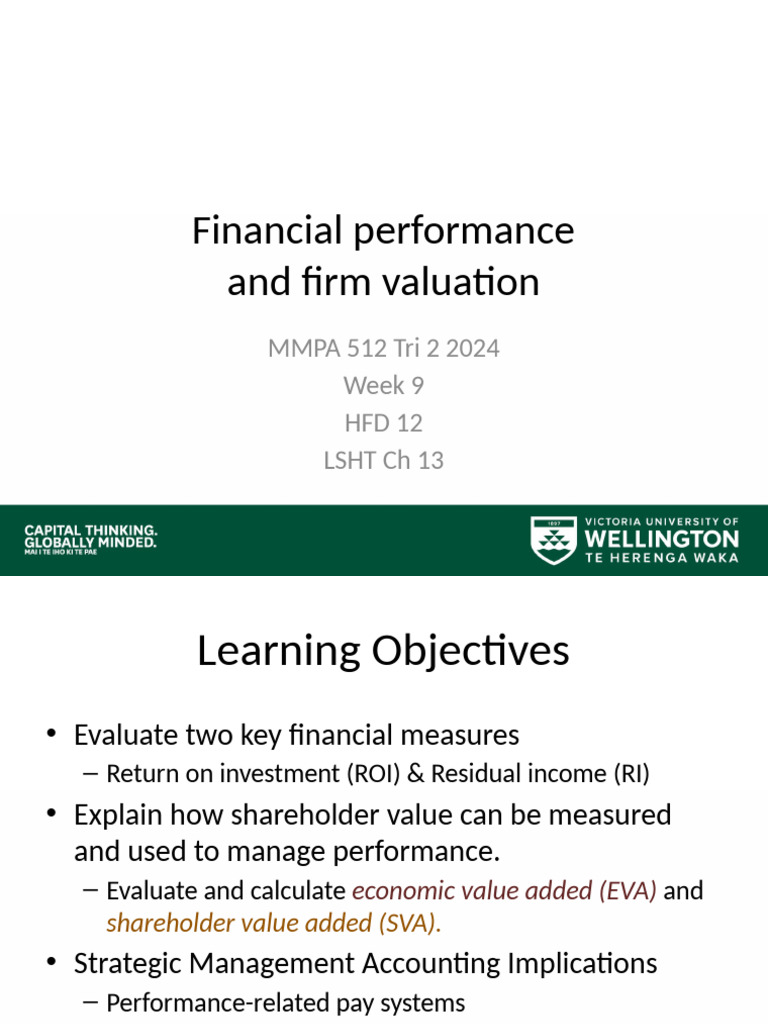 Week 9 Firm Valuation and Financial Performance - NUKU | PDF ...