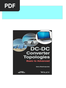 DC-DC Converter Topologies: Basic To Advanced (IEEE Press) 1st Edition Moschopoulos Ebook All Chapters PDF