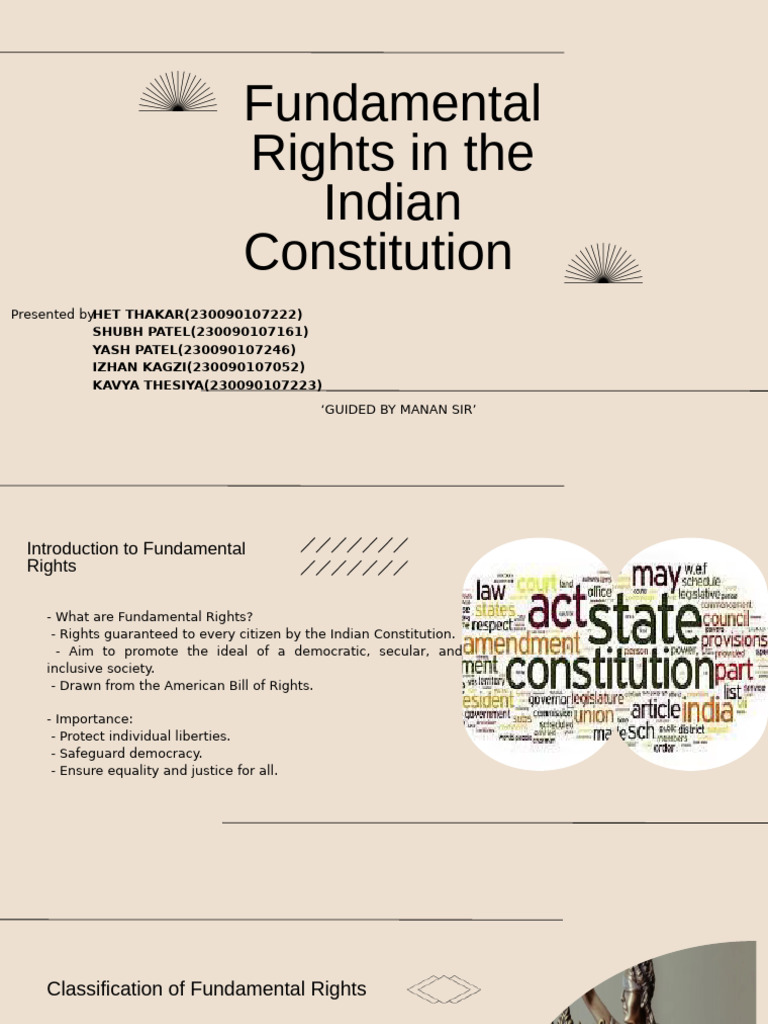 Fundamental Rights in The Indian Constitution | PDF | Government And ...
