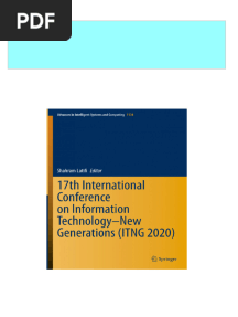 PDF 17th International Conference On Information Technology New Generations ITNG 2020 Shahram Latifi Download
