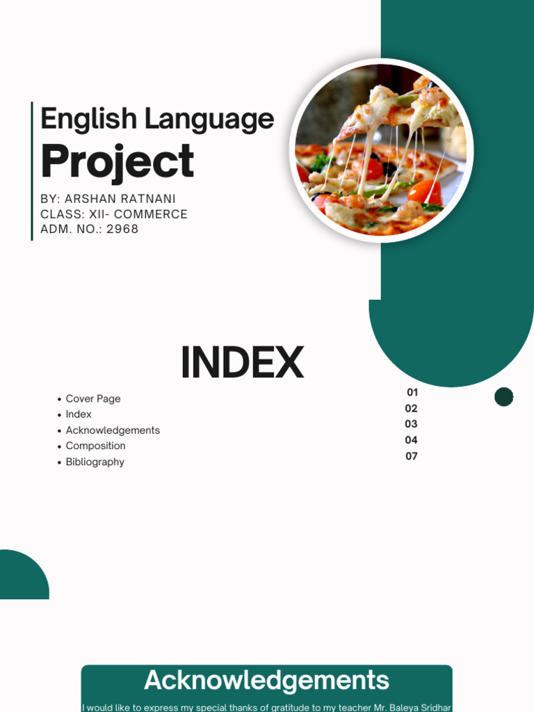 English Language Project | PDF | Pizza | Western Cuisine