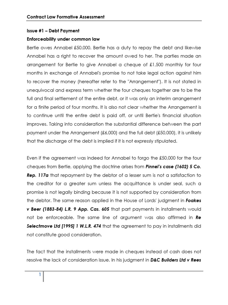 Contract First | PDF | Consideration | Estoppel