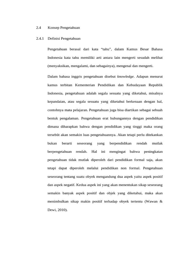 Bab 2 Pengetahuan | PDF