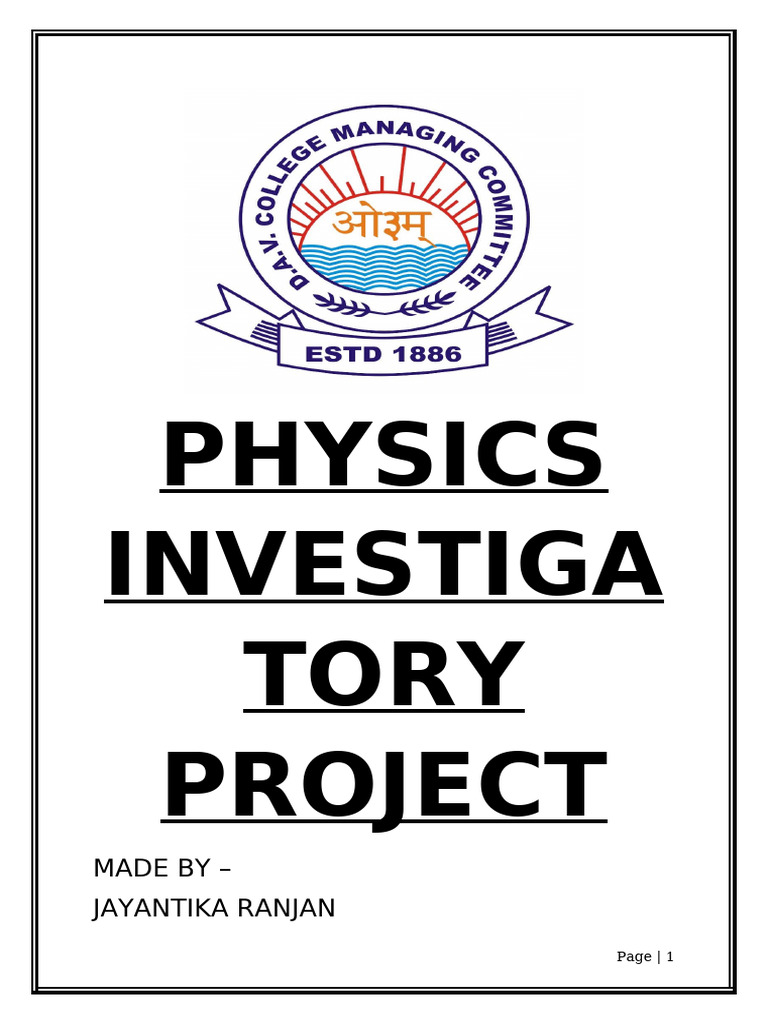Physics Investigatory Project Xii A | PDF | Sensor | Capacitor