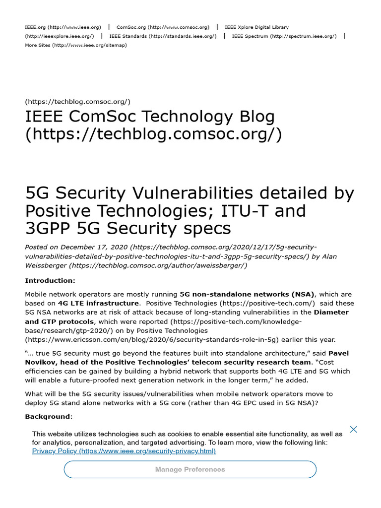 5G Security Standards Overview | PDF | Computer Security | Security
