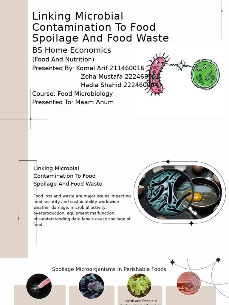 Microbial Contamination and Food Waste | PDF | Decomposition | Foods