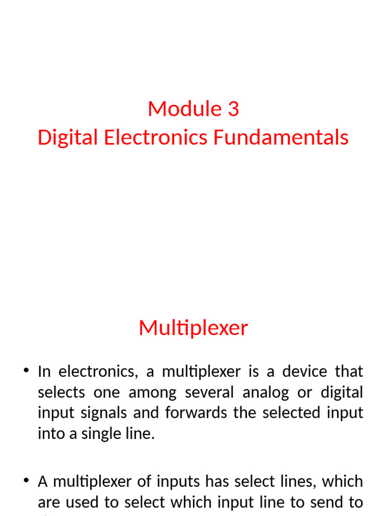 8:1 Multiplexer and Decoder Overview | PDF | Logic Gate | Information ...