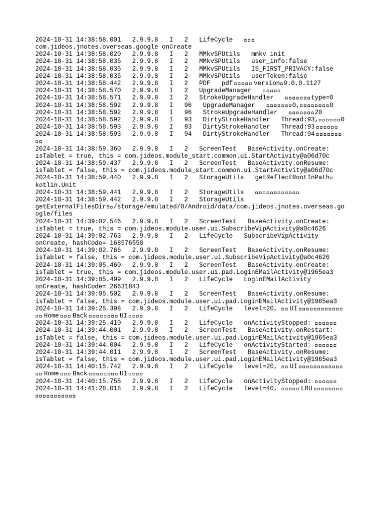 2024 10 31 - Log | PDF