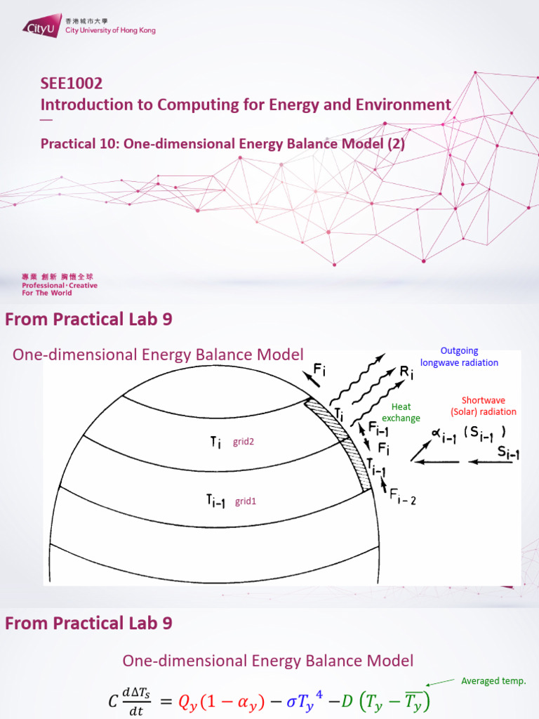 Practical10 - One-Dimensional Energy Balance Model | PDF | Nature ...