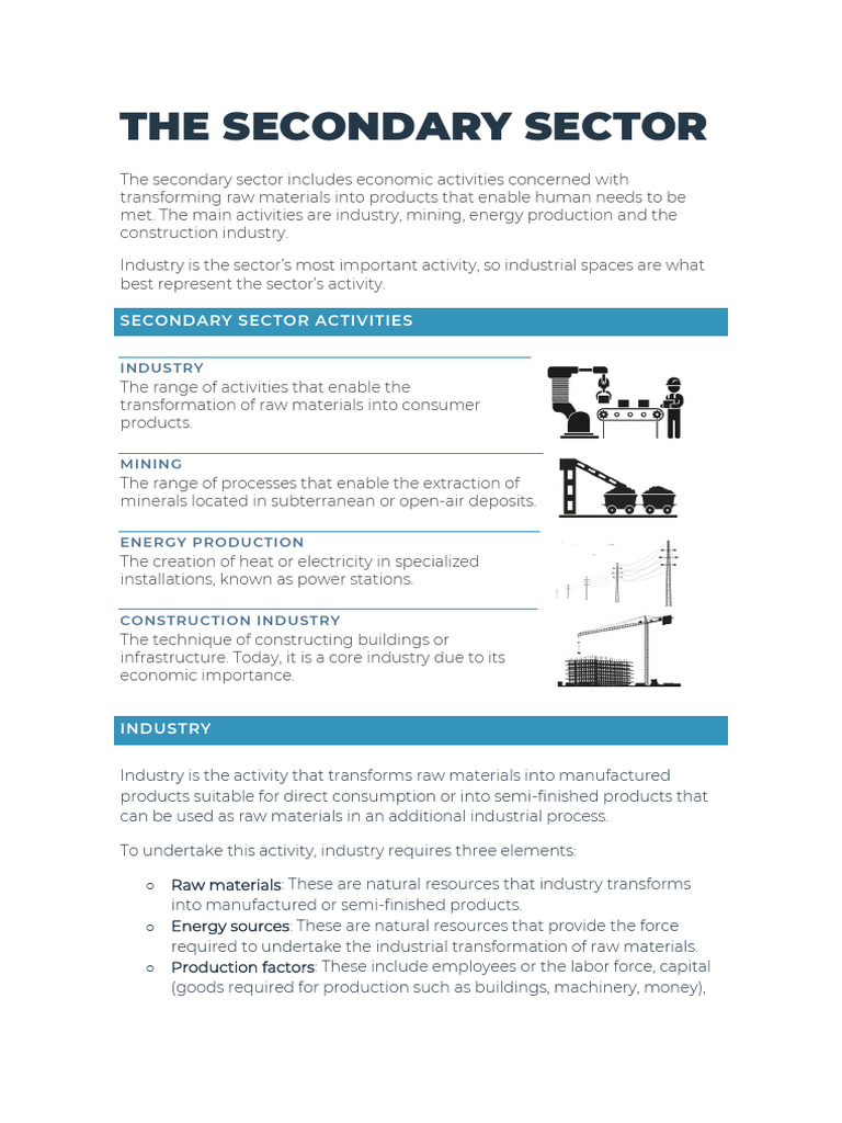 The Secondary Sector | PDF | Nuclear Power | Energy Development