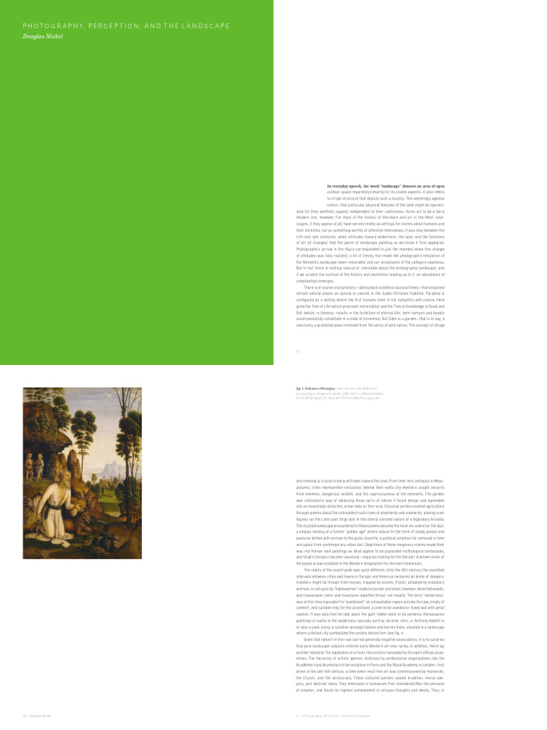 Landscape Photography And Perception Pdf Landscape Aesthetics