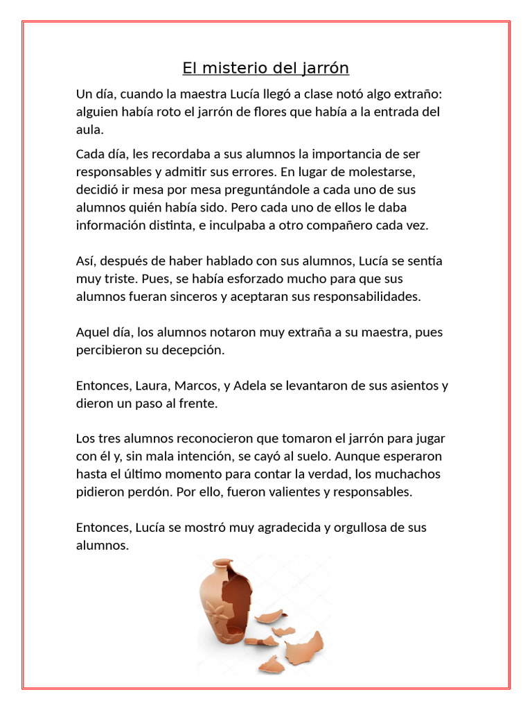 El misterio del jarrón roto | PDF