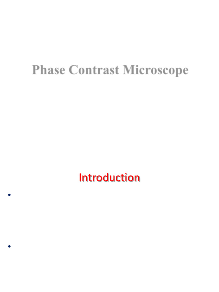 Understanding Phase Contrast Microscopy | PDF | Microscopy | Diffraction