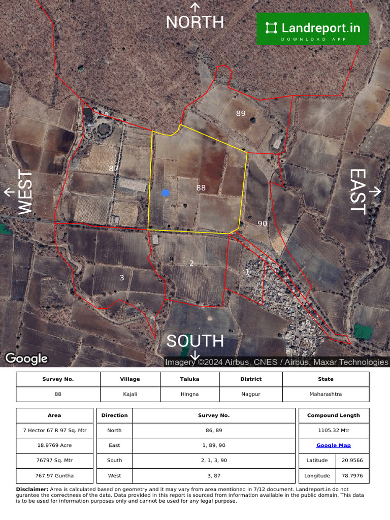 Survey No. Village Taluka District State: Download App | PDF