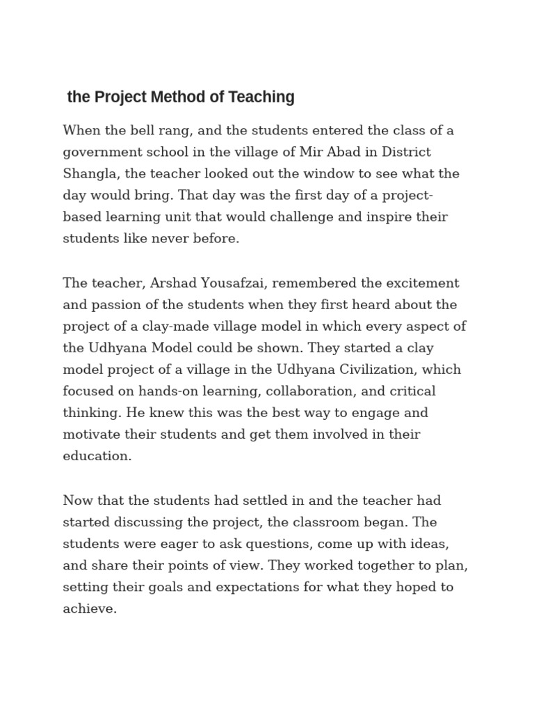 Project-Based Learning Benefits and Steps | PDF | Project Based ...