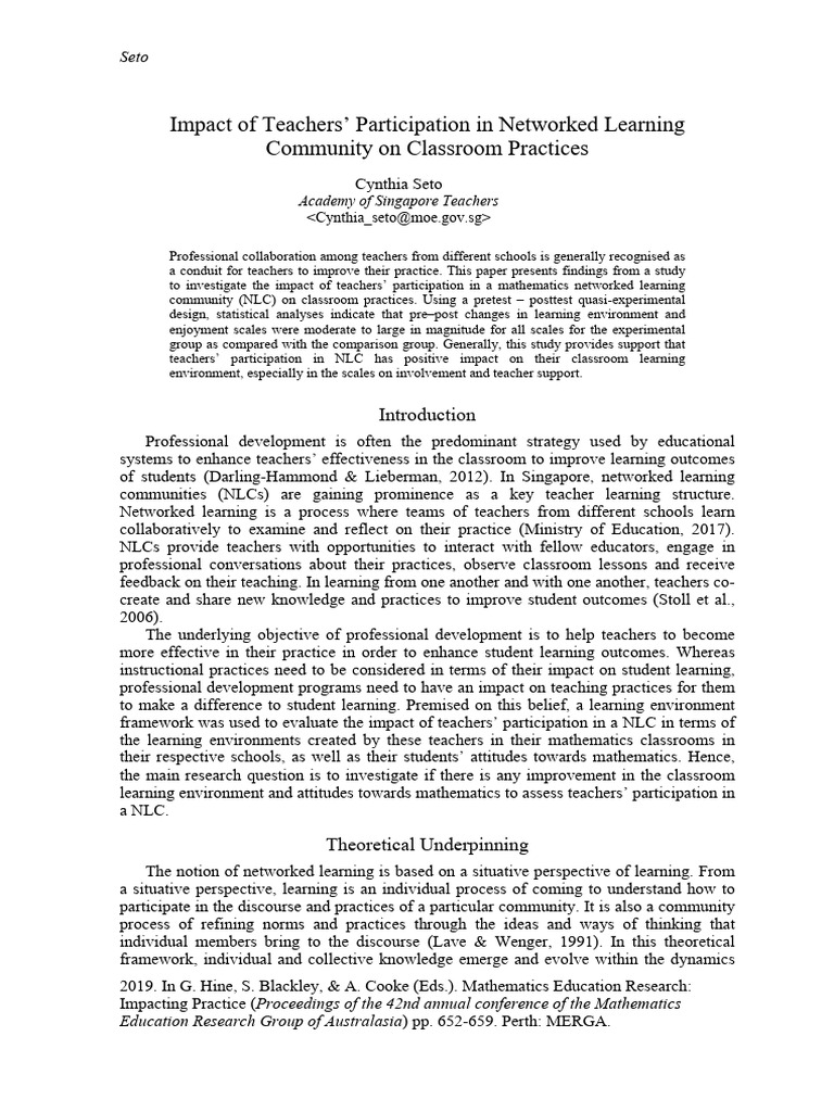 ED604306 | PDF | Teachers | Learning