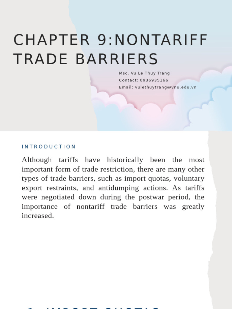Understanding Nontariff Trade Barriers | PDF | Subsidy | Exports