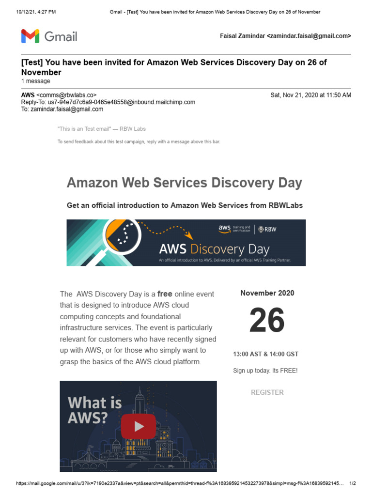 Gmail - (Test) You Have Been Invited For Amazon Web Services Discovery ...