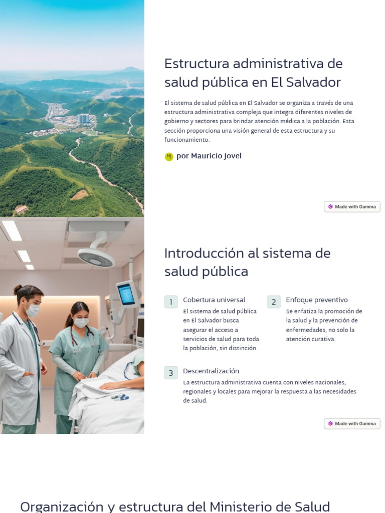 Estructura Administrativa de Salud Publica en El Salvador | PDF ...