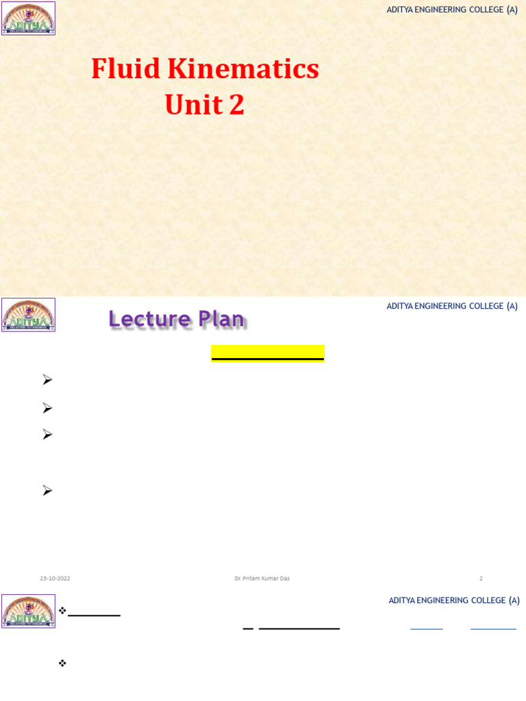 Unit 2 | PDF | Fluid Dynamics | Continuum Mechanics