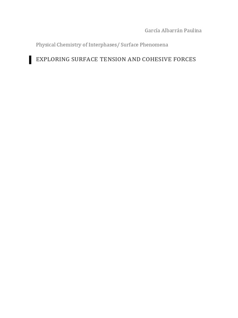 Exploring Surface tension-GAP | PDF | Surface Tension | Force