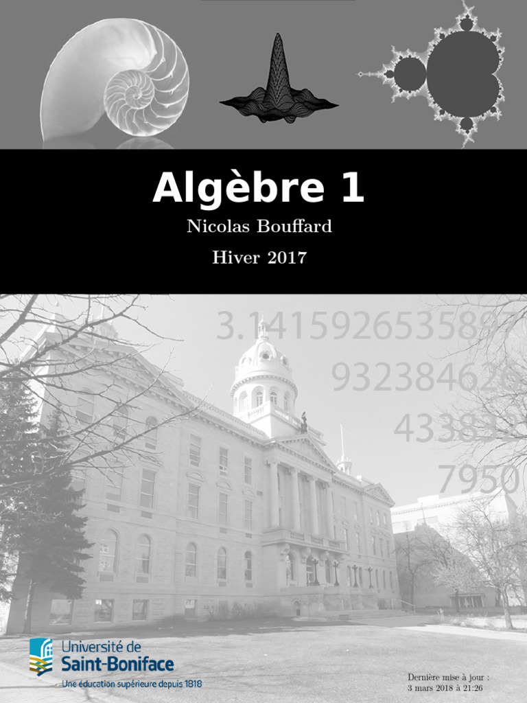 SUP Bouffard Math Algèbre 1 | PDF | Groupe (Mathématiques) | Corps ...