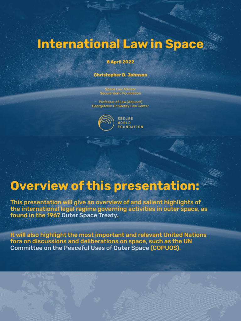 Overview of International Space Law | PDF | United Nations ...