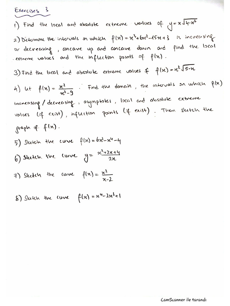 MATH101 Exercises3 | PDF