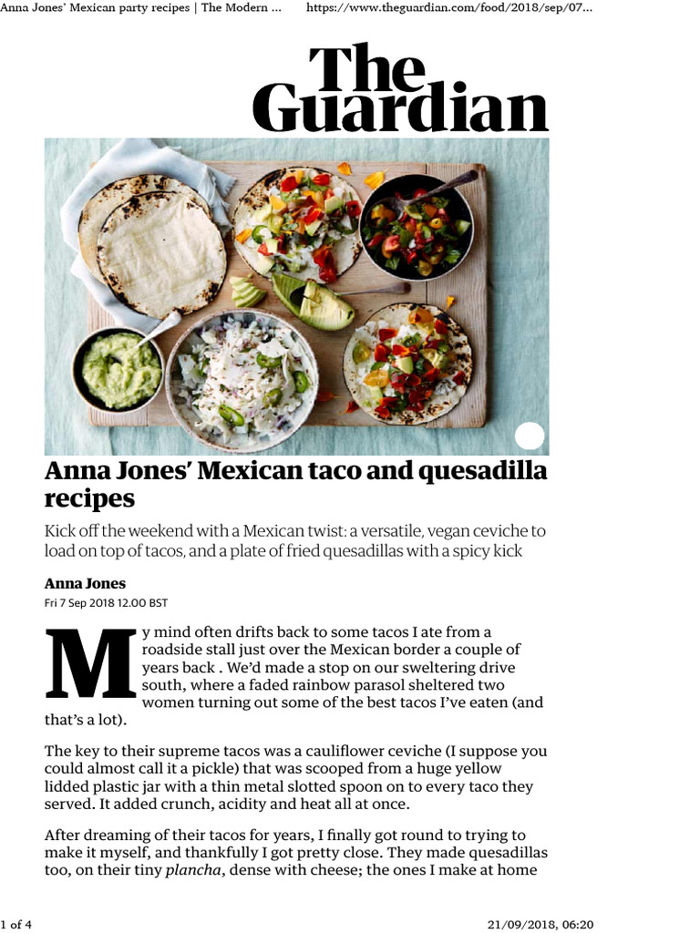 Vegan Cauliflower Tacos & Quesadillas | PDF | Foods | Cuisine