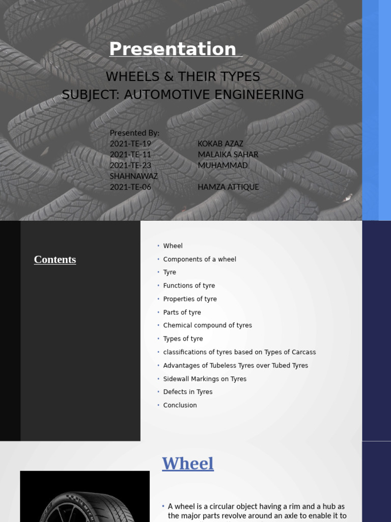 Types of Wheels and Tyres Explained | PDF | Tire | Wheel