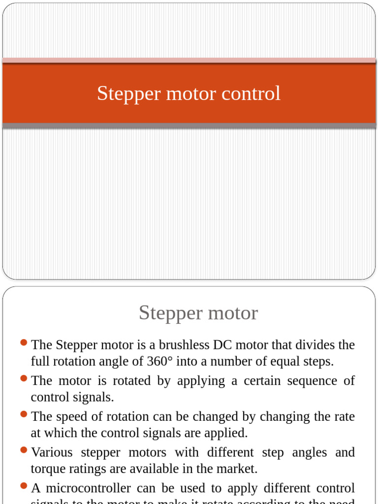 Stepper Motor Control Basics and Types | PDF | Electric Motor | Electricity