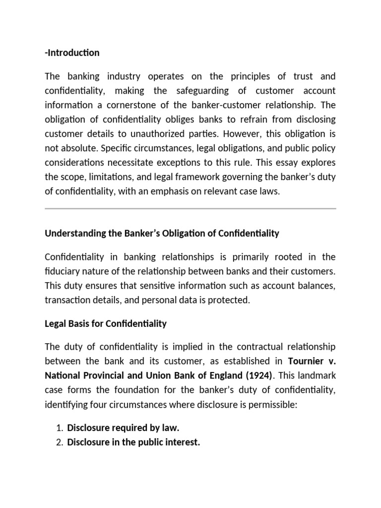 Bank Obligartion Secrecy | PDF | Banks | Confidentiality