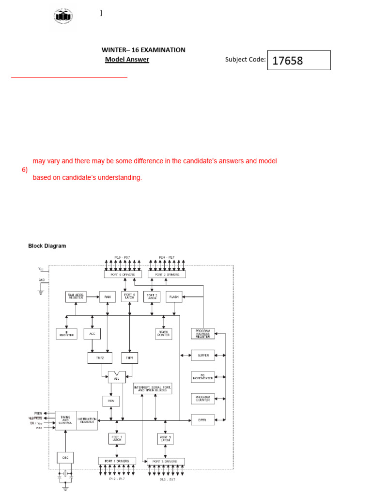 Model Answers for 89C51 Microcontroller Exam | PDF | Wi Fi | Infrared