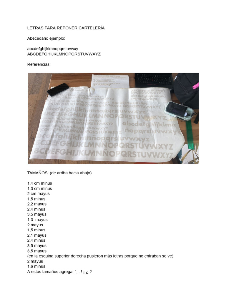Letras para Reponer Cartelería | PDF