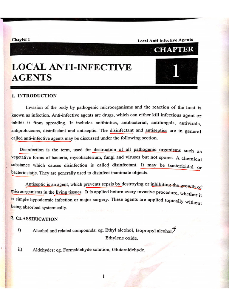 Local Anti-Infective Agents MC | PDF