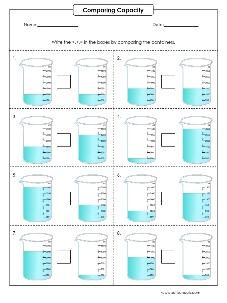 Comparing Container Capacities | PDF