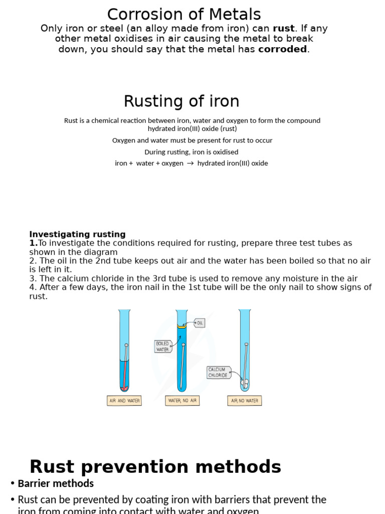 Understanding Metal Corrosion and Prevention | PDF | Rust | Corrosion