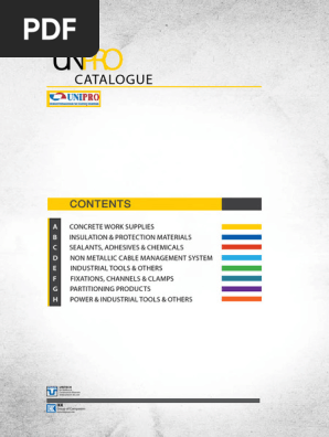 Unipro Construction Product Catalogue | PDF | Concrete | Cement