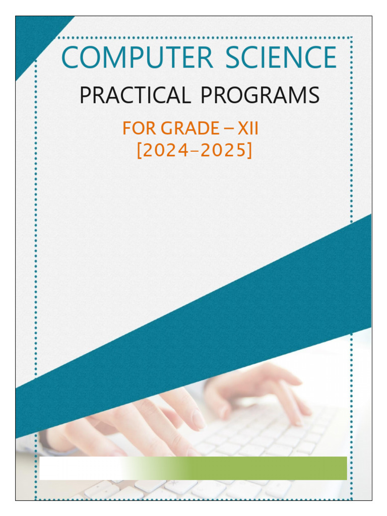 Grade 12 Python Practical Programs | PDF | Text File | String (Computer ...