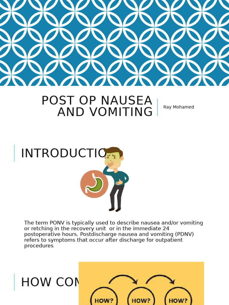 Post Op Nausea and Vomiting 2 | PDF | Anesthesia | Pharmacology