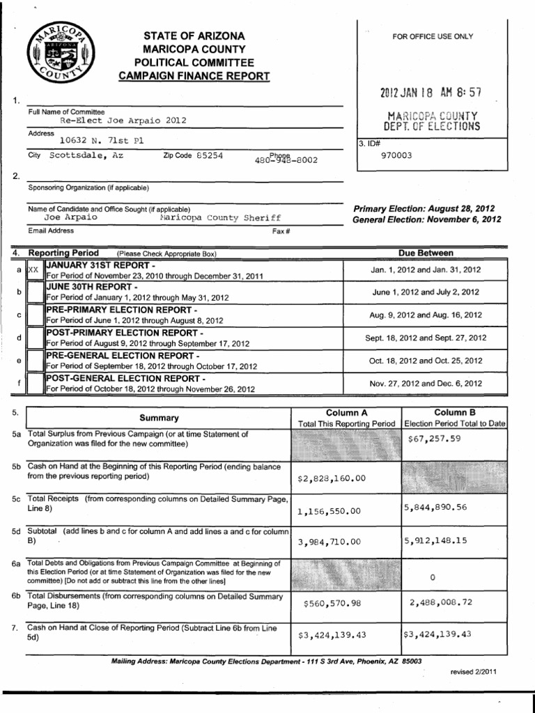 Arpaio 2012 Jan 31 Report Search Able | PDF | Business