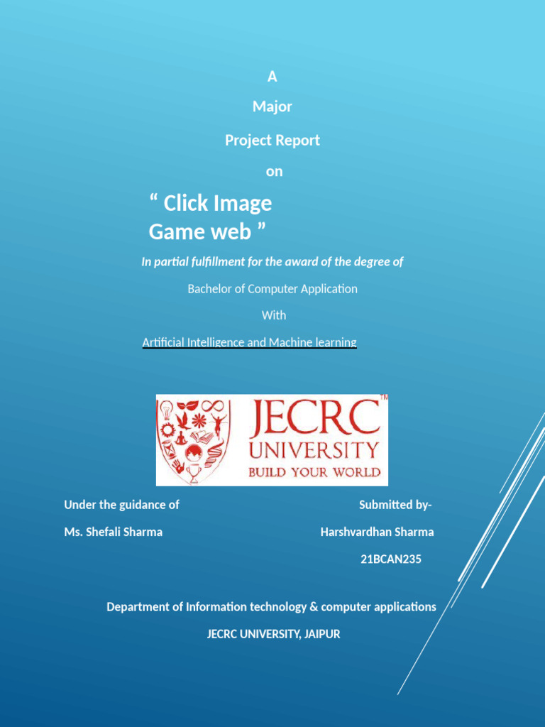 Click Image Game Report | PDF | Websites | Feasibility Study