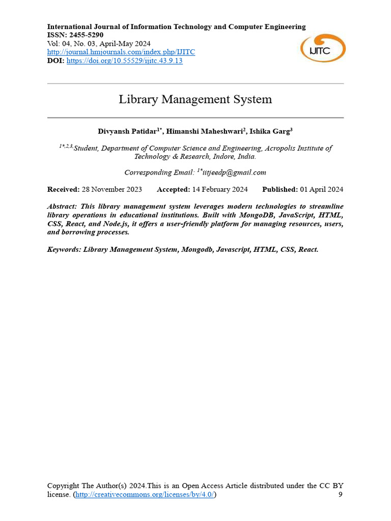 Ijitc 2024 9107 pdf libraries usability