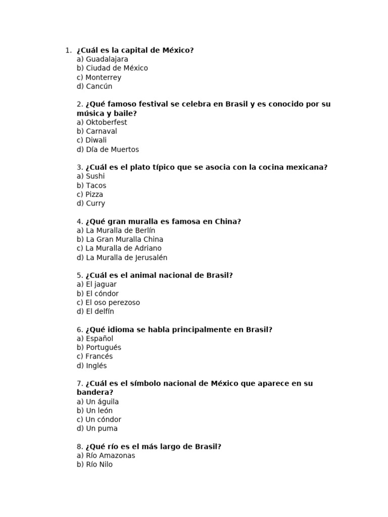 Cuál Es La Capital de México | PDF