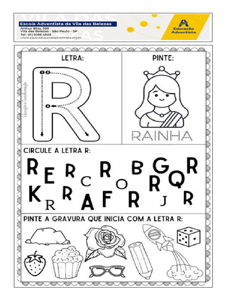 Alfabeto Completo Letra R | PDF