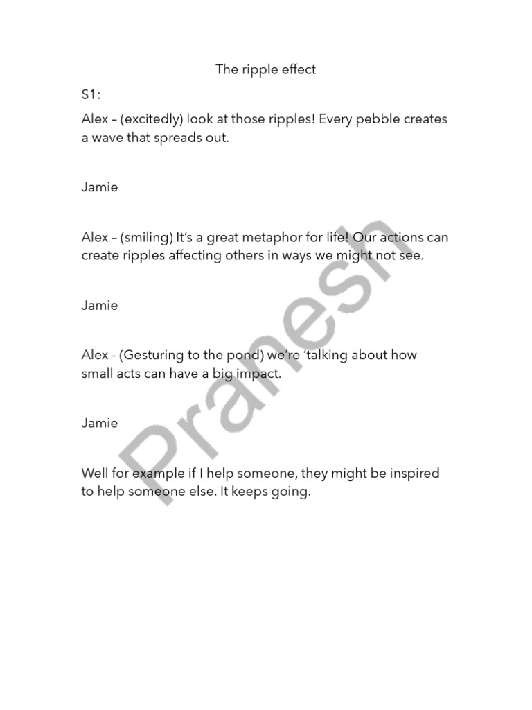 The Ripple Effect of Small Acts | PDF